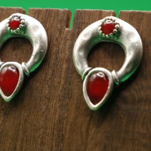 Aro Con Piedras Rojas