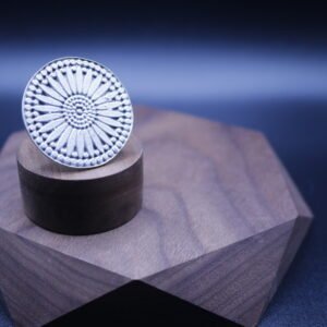 Anillo Mandala Plateada  (ajustable)