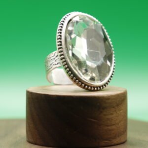 Anillo Espejo de Cristal  (ajustable)