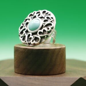 Anillo Corazón Azul (ajustable)