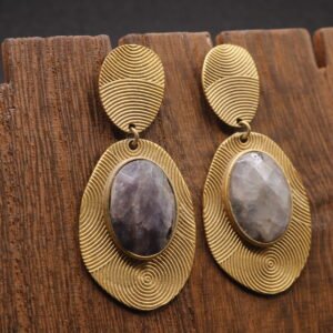 Aretes Óvalo Dorado