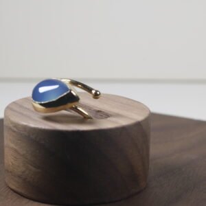 Anillo Ojo De Gato Baño De Oro (ajustable)