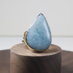 Anillo Gota Amazonita
