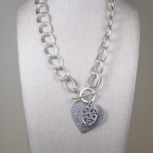 Collar Corazones Doble Cadena