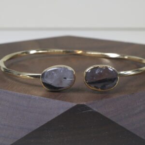 Pulsera Agata Pequeña Baño De Oro (ajustable)